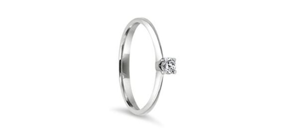 Anello Promesse Donna in Oro bianco Diamante 0.07 Ct TH19007A - TH19007A